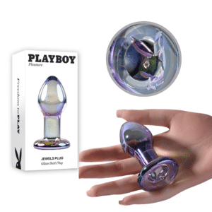 Pb Jewels Petite Glass Butt Plug Beaded Shaft Travel-Friendly Sex Toy