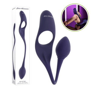 Zt Tip To Tail Flexible Vibrating Butt Plug With Penis Ring Rechargeable Vibrator