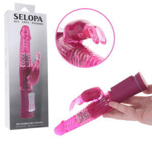 Selopa Rechargeable Bunny Rabbit Vibrator G-spot Clitoral Stimulator