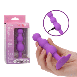 First Time Triple Beaded Anal Butt Vibrator Multi-Function Rechargeable Probe Plug