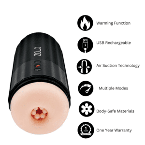 Zolo Jerkmaster Suction Warming Function Rechargeable Vibrating Masturbator