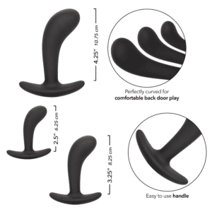 Silicone Prostate Massager Kit Beginner Friendly Anal Butt Plug Set Sex Toy