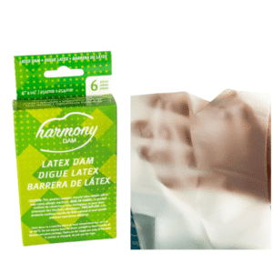 Harmony Dams Latex 6 Pack Dental Dam Sexual Barrier For Oral Vaginal Anus Sex Toy