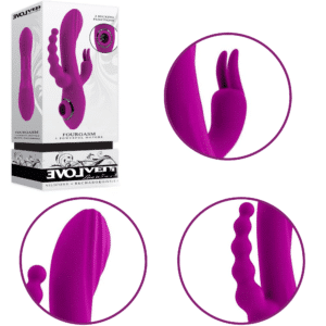 Fourgasm Flexible Splashproof Rabbit Fourgasm Stimulation Suction Vibrator