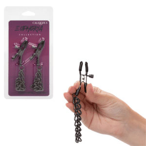 Euphoria Coll Chain Nipple Clamps BDSM Fantasy Erotic Play Fetish Restraint Sex Toy