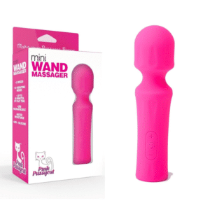 Pink Pussycat Vibrating Mini Wand Clitoral Massager Rechargeable Vibrator