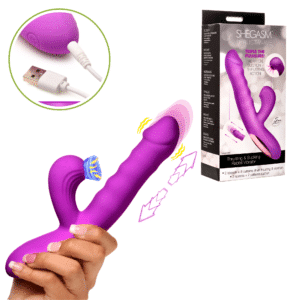 Thrusting and Clitoral Sucking Rabbit Vibrator Purple