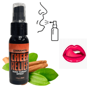 Cheef Relief Throat Spray Cinnamon Flavors Fast-Acting Oral Desensitizer -1oz