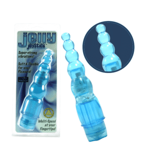 Jelly Joystick Waterproof Multi-Speed Clitoral Vibrator - Blue