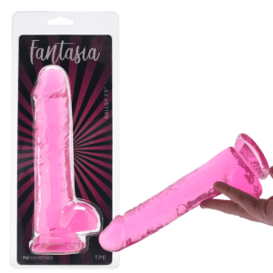 Strap-on Compatible Suction Cup Dildo Pink