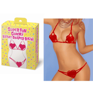 Cp Super Fun Gummy Bikini Set Adjustable Wearable Edible Thong And Bra