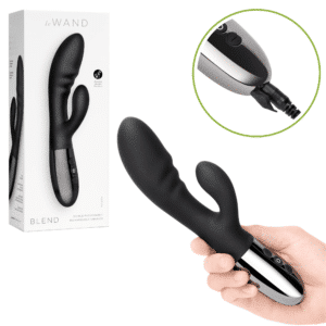 Rechargeable Silicone Rabbit Vibrator - Black