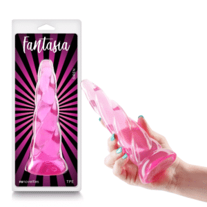 Tapered Swirl Non-Realistic Dildo - Pink