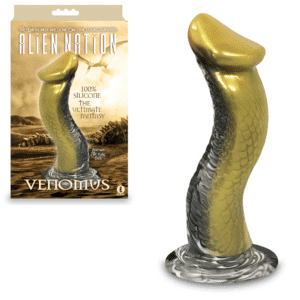 Creature Harness Compatible Silicone Big Dildo - Gold