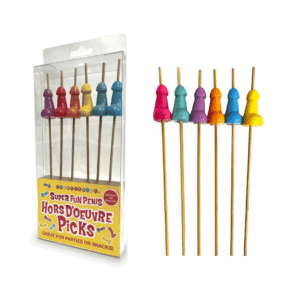 Cp Super Fun Penis Hor D`oeuvres Picks Reusable Stick Perfect For Parties - 6pc