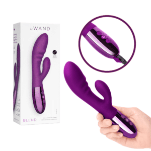 Le Wand Blend Rechargeable Silicone Dual-Stimulation Rabbit Vibrator - DARK CHERRY