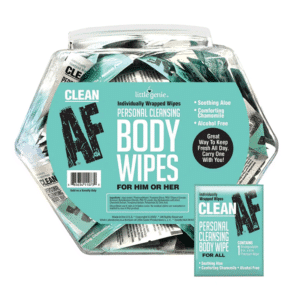 Clean AF Personal Cleansing Body Wipes Travel-Size Easy-To-Use Cleaner