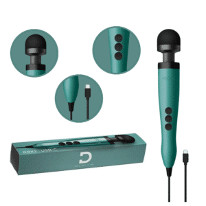 Doxy Usb-c Turquoise Rechargeable Personal Intimate Massager Wand Vibrator