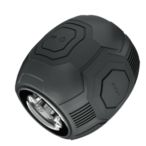 Dome X Vibrating Squeezable Rechargeable Open-Ended Penis Masturbator - Black