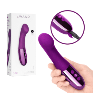 Le Wand Gee Rechargeable Flexible Neck Silicone G-Spot Vibrator -DARK CHERRY