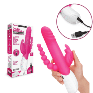 Rabbit Essential Triple Stimulation Bunny Rechargeable Vibrator Sex Toy