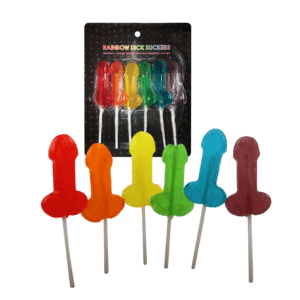 Rainbow Dick Suckers Assorted Penis Lollipop Flavors Bachelorette Party Giveaways