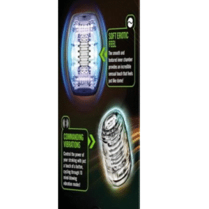 Dome X Vibrating Squeezable Rechargeable Open-Ended Penis Masturbator - Black