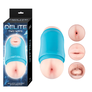 Delite Two Ways Mouth Ass Masturbator Compact Discreet Men Stroker