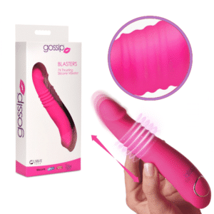 Gossip Blaster 7X Thrusting Rechargeable Silicone G-Spot Vibrator -Magenta