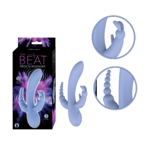 The Beat Trifecta Massager Beaded Bunny Stimulator G-Spot Clit Vibrator