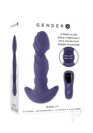 Gx Ring It Rechargeable Silicone Vibrating Anal Plug With Remote Control