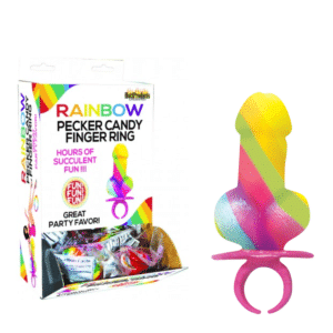 Rainbow Ring Pop 12/display Pecker Shaped Candy Bachelorette Party