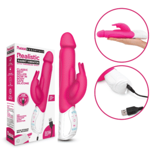 Rabbit Essential Realistic Bunny Vibe G-Spot Clit Stimulator Rechargeable Vibrator