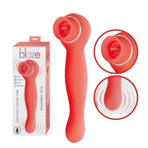 Blaze Licious Licker Vibe Rechargeable Multi-Speed Clitoral Vibrator -Coral