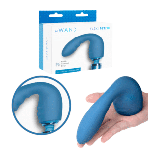 Le Wand Petite Flexi Attachment Posable Silicone Waterproof Sex Toy - Blue