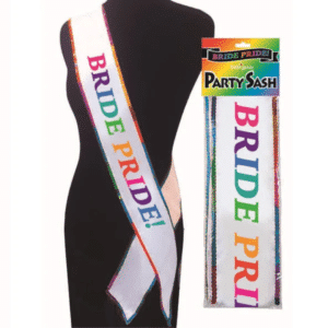 Bride Pride Sash Bachelorette Party Ideas Adjustable Design Colorful Sequins