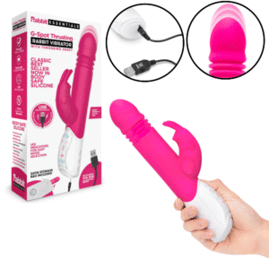 Rabbit Essential Rechargeable Thrusting Vibrator G-Spot Clitoris Stimulator