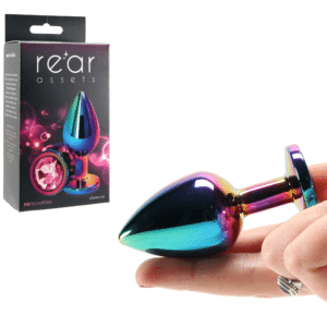 Jeweled Butt Plug Medium - Multicolor