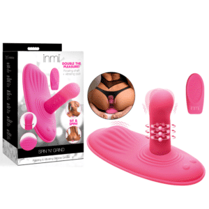 Inmi Spin Rotating Vibrating Silicone Grinder Rechargeable Pad Anal Stimulator