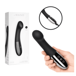 Le Wand Gee Waterproof Rechargeable Silicone G-Spor Vibrator- BLACK