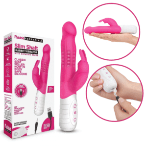 Rabbit Essential Slim Shaft Rotating G-Spot Clitoral Beads Bunny Vibrator