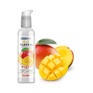 4 In 1 Playful Mango Flavors Warming Edible Smooth Massage Lubricant - 4oz