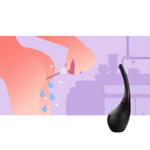 Prowler Smooth Anal Douche Flexible Neck Personal Intimate Butt Cleaner - Black