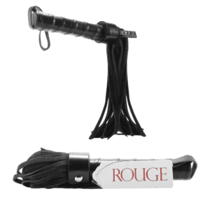 Rouge Leather Handle Suede Flogger Bondage Gear Sex Restraint BDSM Whip Sex Toy