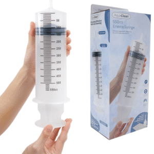 Aqua Clean 550cc Easy Insertion Anal Preparation Enema Syringe Cleaner