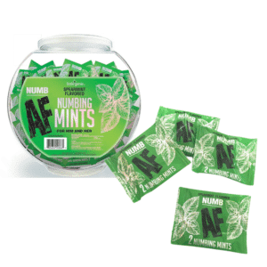 Numb Af Portable Discreet Spearmint Flavored 2 Numbing Mints For Minor Oral Pain