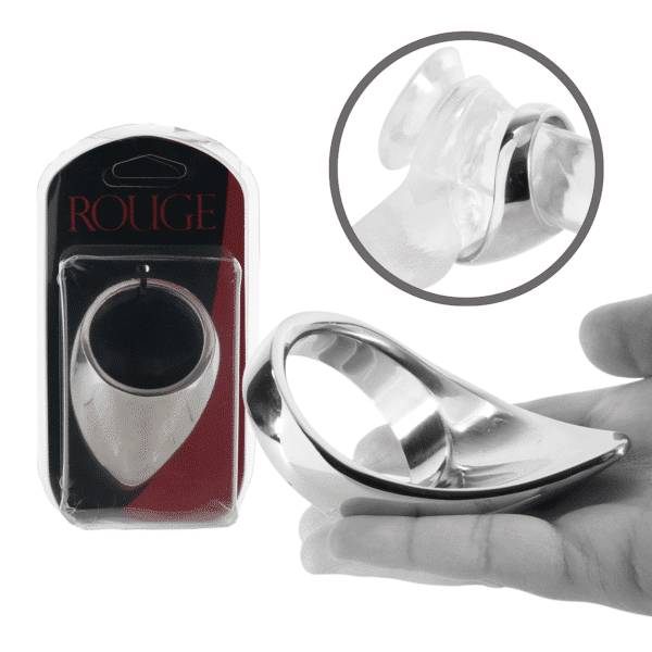 Rouge Tear Drop C-ring Stainless Steel Metal Penis Ring Enhancer for Men