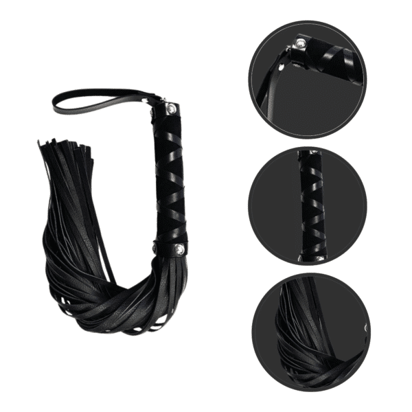 Rouge Short Leather Flogger With Studs Bondage Fetish Whips BDSM Sex Toy