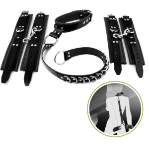 D Ring Adjustable Hogtie Black 5pc Set