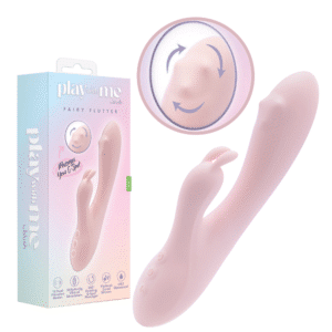 Play With Me Fairy Flutter Rechargeable Rabbit Vibrator G-spot Clitoral Stimulator- Pink